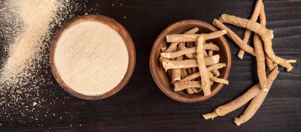 ashwagandha roots and ksm66 powder